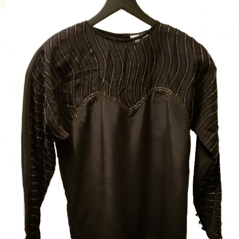 Vintage Loretto Blouse with Beaded Accent Size 6